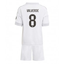 Real Madrid Federico Valverde #8 Hemmadräkt Barn 2025-26 Kortärmad (+ Korta byxor)